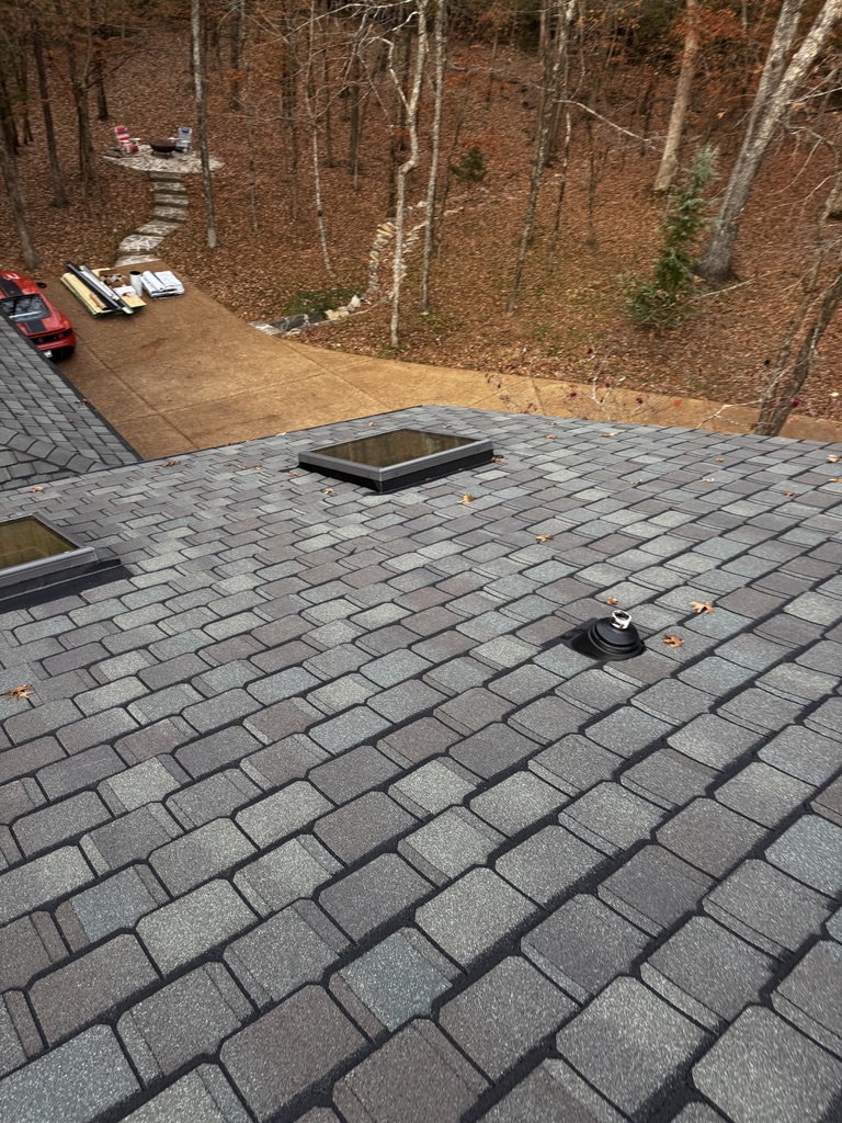 Completed roof with premium shingles
